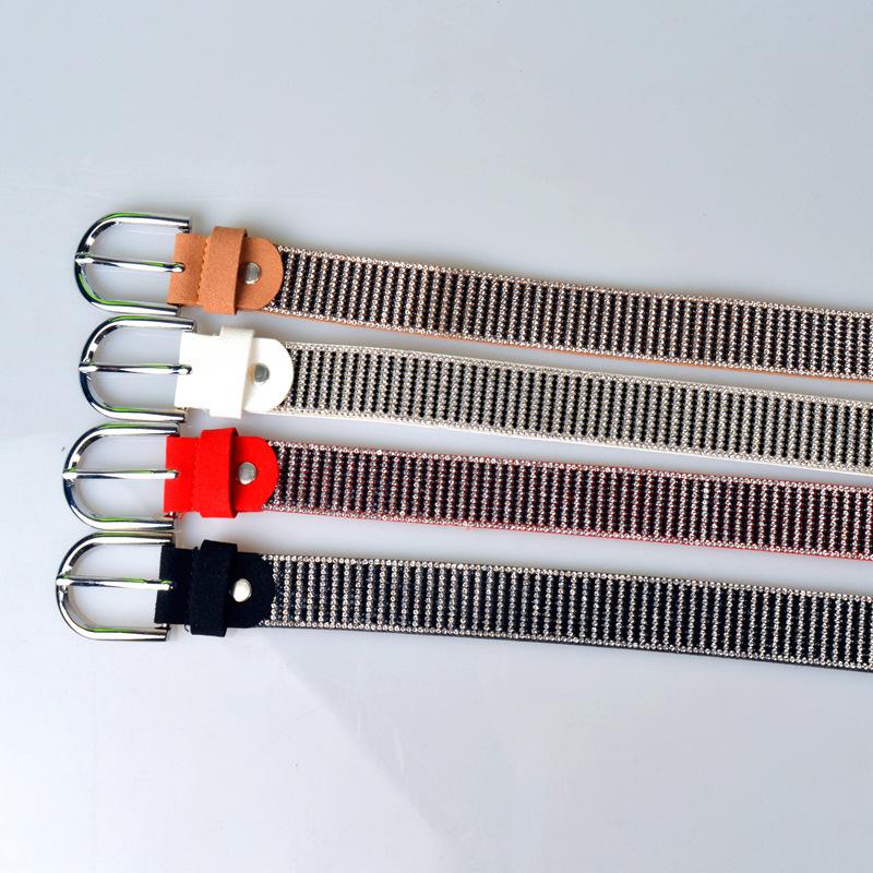 Women'S Belt Flocking Belt Rhinestone Belt Pants Belt Belt Skirt Belt Seal Versatile Simple Style