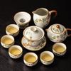 High-grade beige Ru kiln Kung Fu tea set, open film can be raised, sign a gift, business gift, gift box