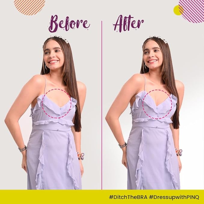 PINQ POLKA Boob Tape For Women for Breast Lift | Perfect Cleavage | Invisible Body Tape |Up To 12 Hrs Sticking Capacity| 7cm Wide & 5m Long |1 Pc