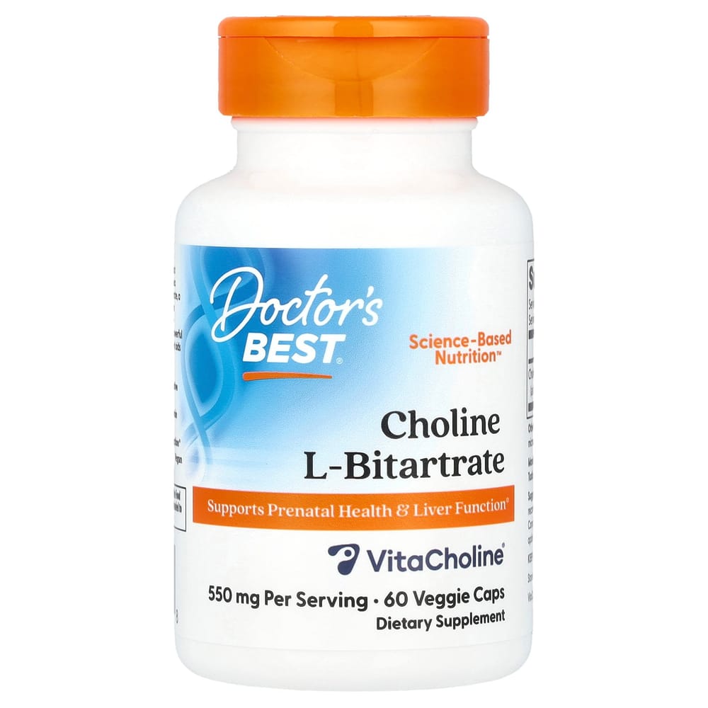 

Doctor s Best Choline L-Bitartrate 550mg Veggie Capsules, 60 Count