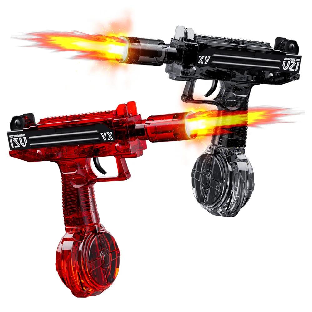 Brinquedos de Pistola de Água Elétrica Com Luz Efeitos de Chamas Borrifa Grande Capacidade Distância Super Forte Batalha de Água para Crianças e Adultos