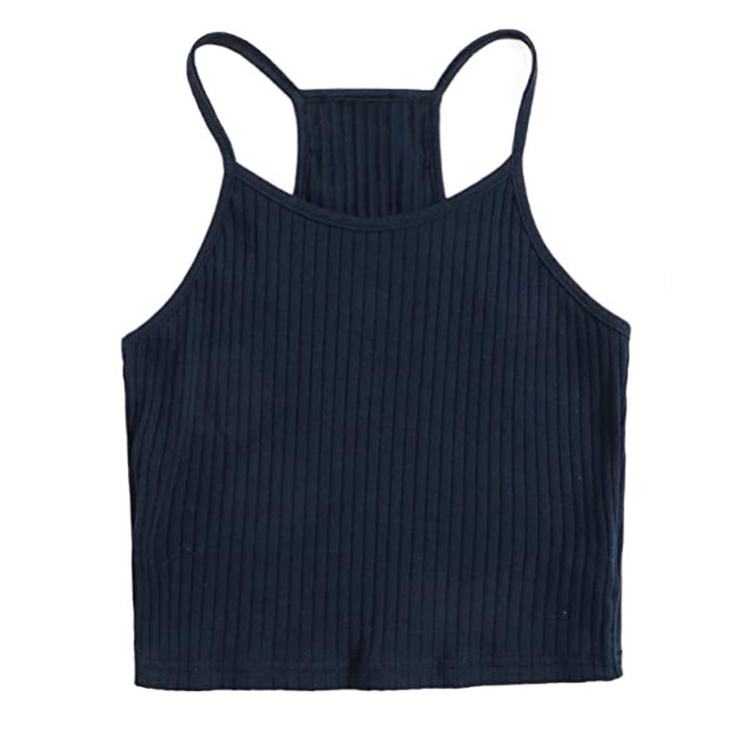 Women Sexy Color Suspender Bottoming Shirt Casual Suspender Shirt