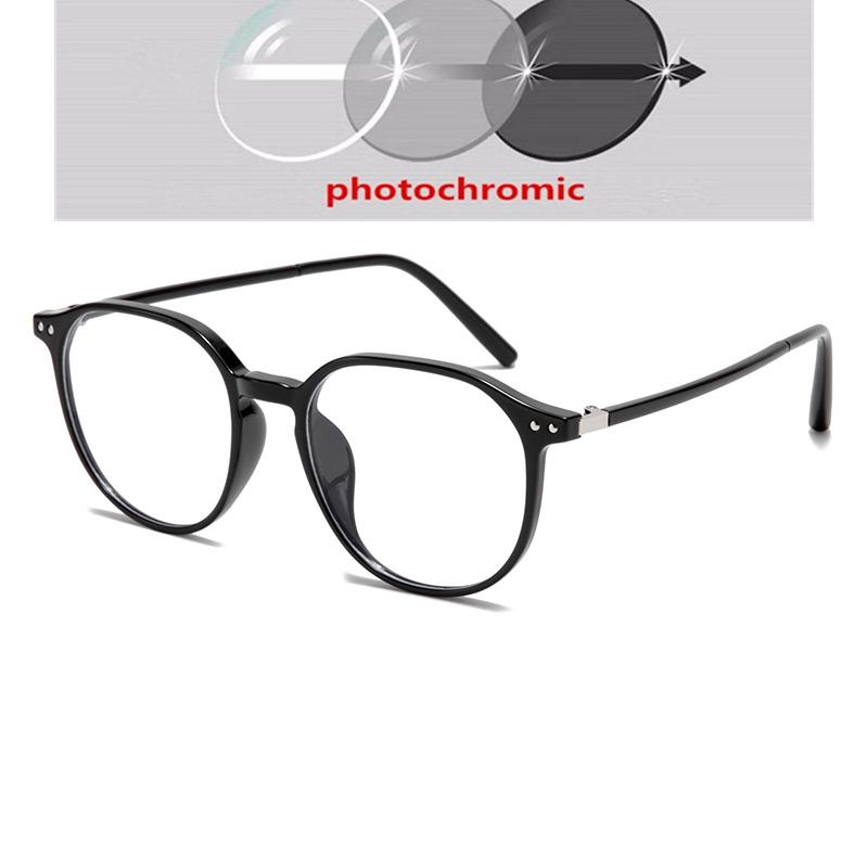 Transparent Tea Frame Oval Myopic Glasses Women 156 Single Anti Blue Rays Prescription Spectacles Diopter 0 -0.5 -0.75 To -6