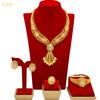 2026 Dubai Set Collana Bracciale Orecchini Placcati Oro 24k Gioielli Nuziali Mediorientali Africani