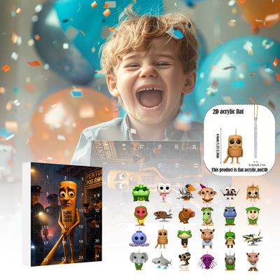 24PCS Abstract Animal Blind Boxes Tung Tung Sahur Italian Brainrot Animals Cartoon Blind Bag Characters Desktop Decor Kid Toys