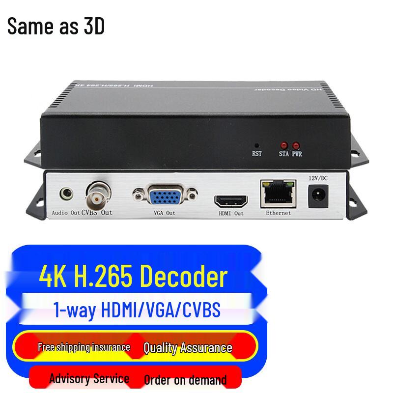 Tongsanwei 4K HD Network IP to HDMI/VGA/CVBS Decoder