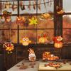 24pcs Autumn Thanksgiving Wooden Cutout Ornaments Cute Animal Pumpkin Pattern Wood Hanging Tree Window Harvest Home Decoration