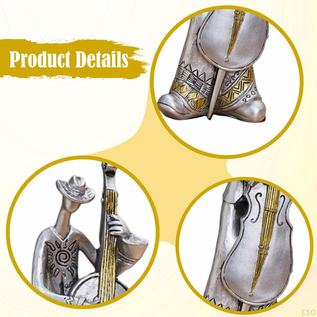 Art Musician Figurine Music Room Crafts Creative Collectible Housewarming Nightstands Office Musical