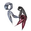Export To Korea Pure Cotton Cashew Flower Retro Pattern Rhombus Silk Scarf Small Long Strip Spring and Autumn Neck Protection Scarf Scarf Headband
