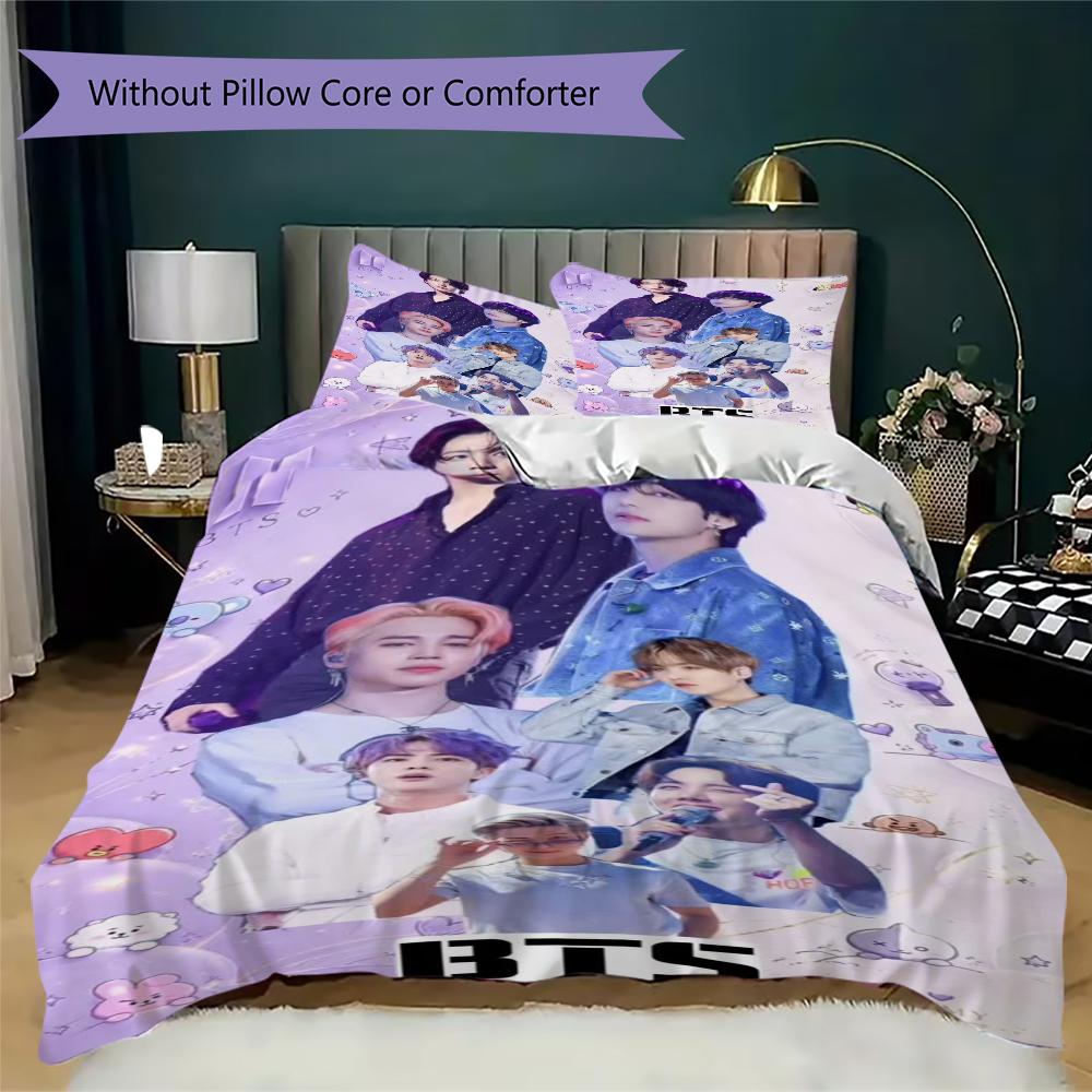 Bts Black Bedding Without Core 1 Duvet Cover 2 Pillowcase Without Core Duvet Cover And Pillowcase Bedding Set Christmas Birthday Gift