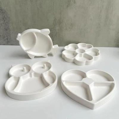 Niedliche Eule Herzform Fisch Kleeblattform Gips Beton Silikonform DIY Epoxidharz Schmuck Aufbewahrungstablett Präsentierteller