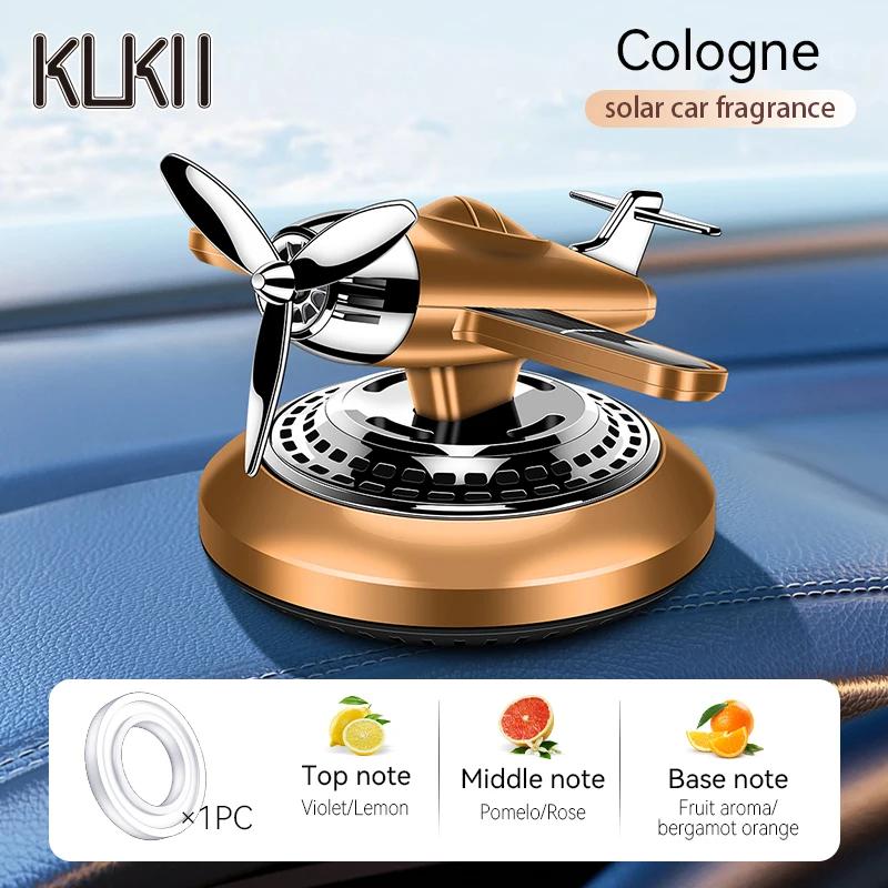 Solar power rotate propeller car air fresheners dashboard aircraft fighter plane ornament perfume fragrance diffuser accessories