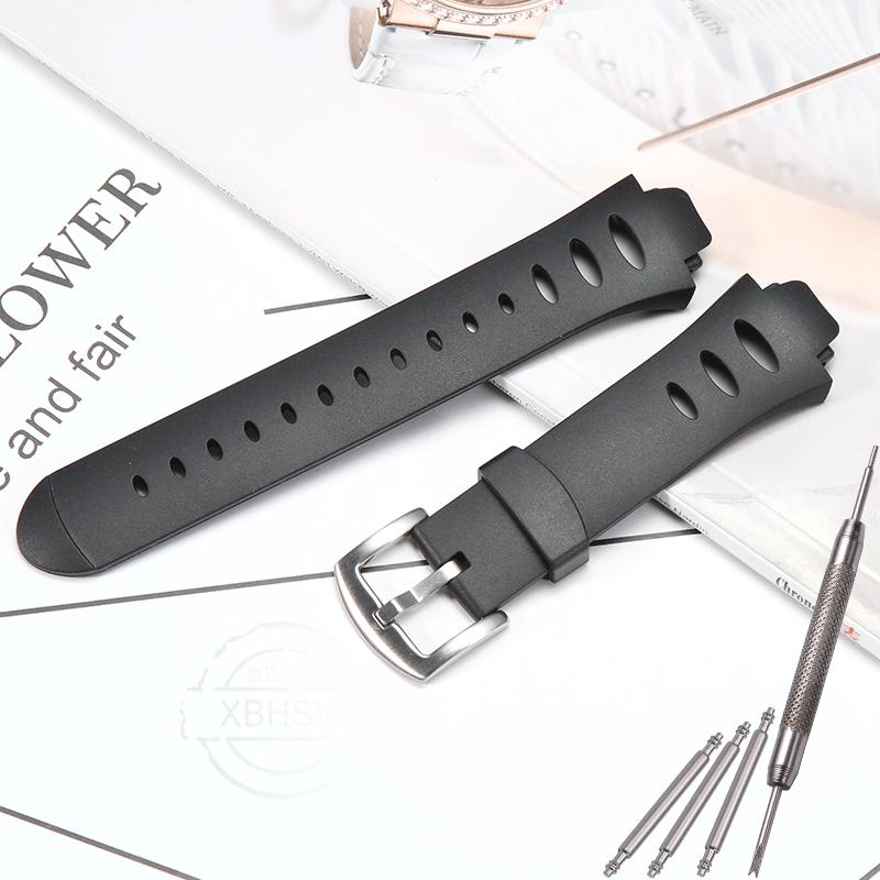 Rubber Watch Band For Suunto Observer X6 HRM DEC19 P45 Men's Resin Strap Outdoor Sports Waterproof Black Bracelet Accessories