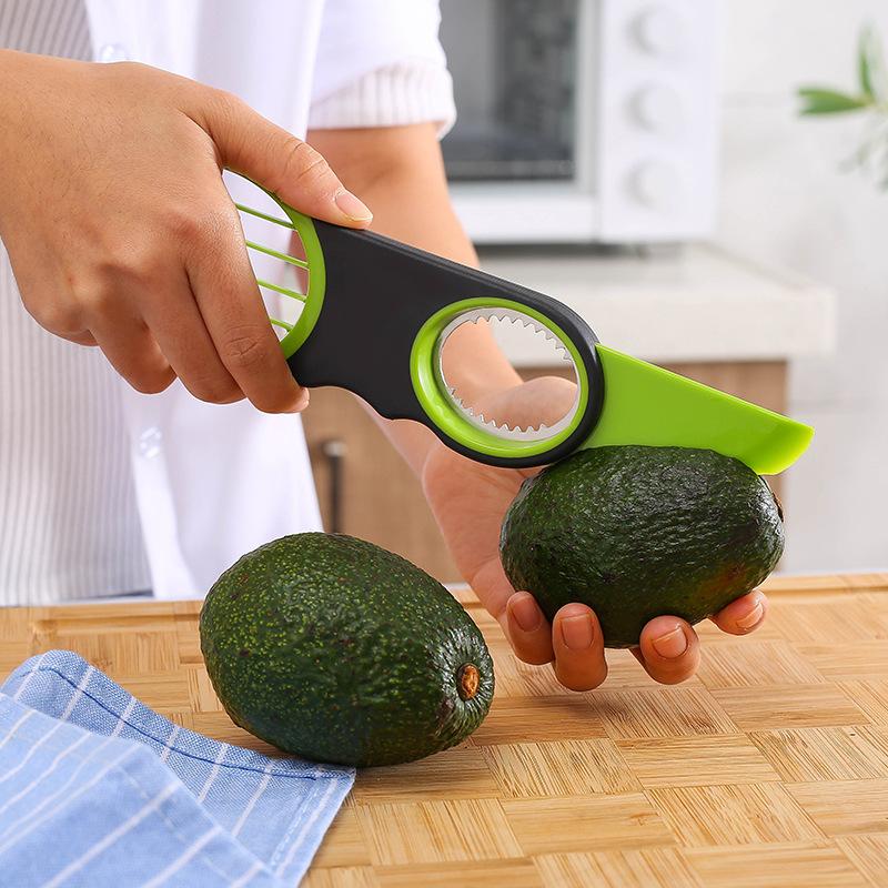 Multi functional fruit slicer, kiwi, avocado slicer, kernel remover, avocado cutter, three in one avocado knife