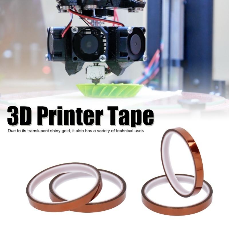 4Pcs Heat Resistant Polyimide Tape YellowBrown For 3D Printer Heating Bed Board