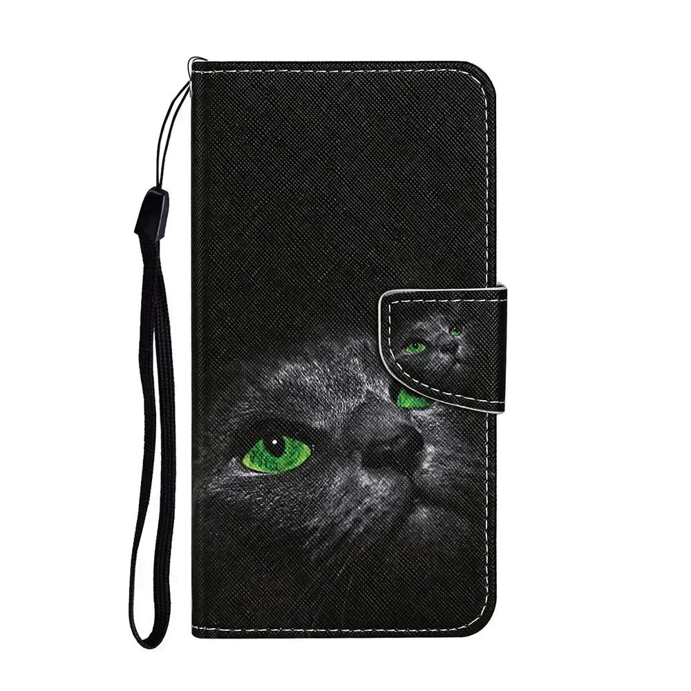 Leather Flip Phone Case For Samung Galaxy A10S A20S A20E A20 A30 A21S A22 A23 A24 A25 Flower Painted Wallet Card Holder Cover