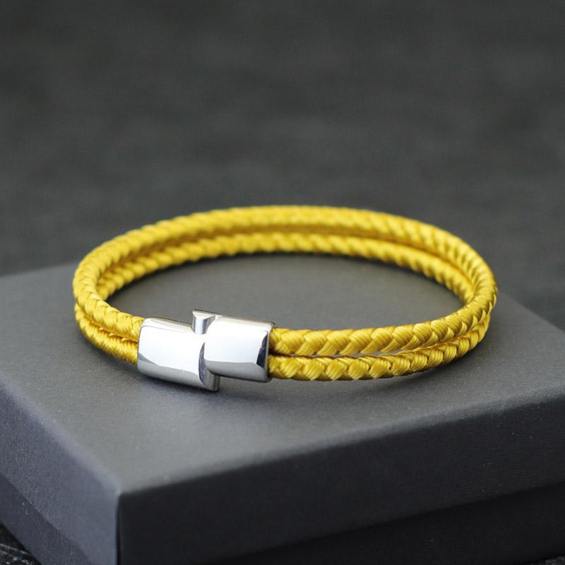 

Noter Men Rope Bracelet Unfading Stainless Steel Magentic Braclet Camping Male Accessories Pulsera Tela Best Gift For Boyfriend