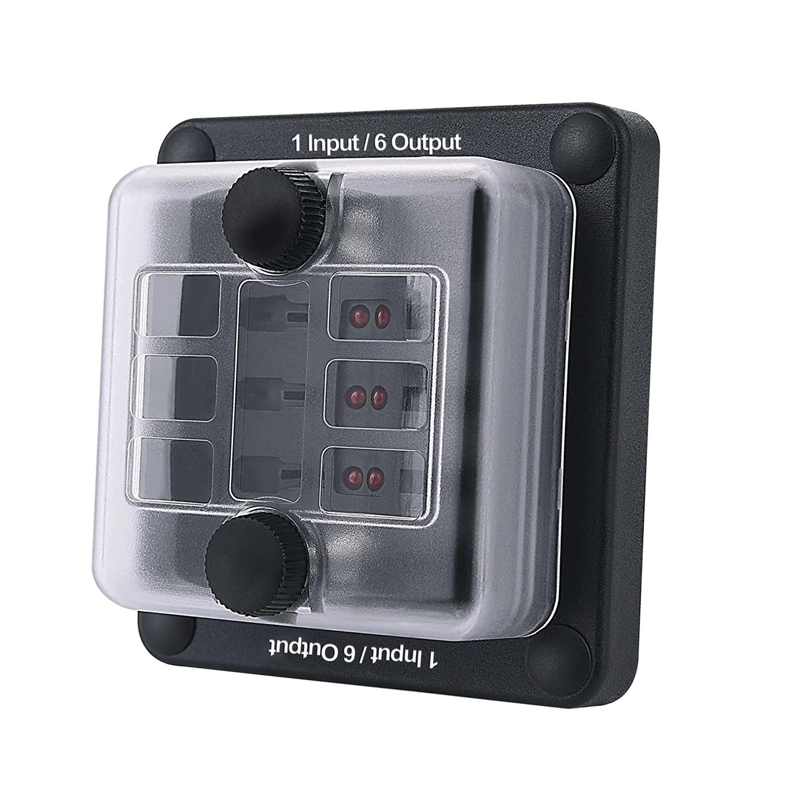 6-контактный блок с держателем коробки цепи заземления для защитной крышки светодиодная — фото 15