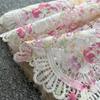 Elegant Lace Printing Formal Dresses Women Lapel Single-breasted Hollow Out Belt Slim Temperament Summer Dress
