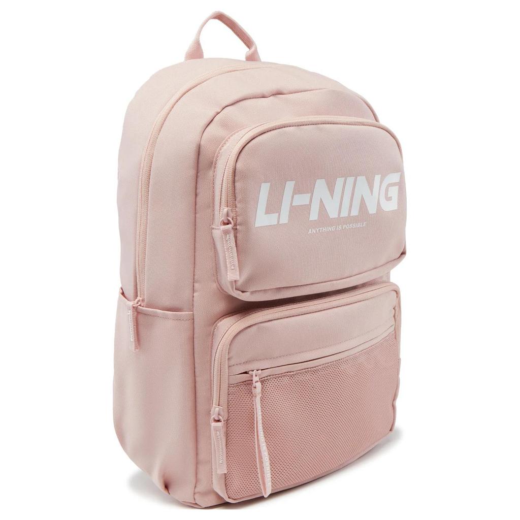 New LiNing Sports Life Collection Polyester Backpack Unisex Light Pink ABSV147-3