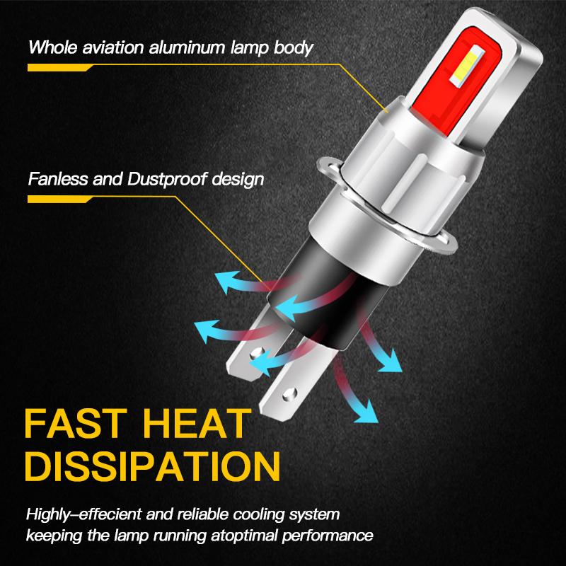 2PCS H3C Driving Running Light DRL Car Fog Lamp White/Amber Bulbs 12V LED Driving Light For Toyota Acura Lexus Car Accessories