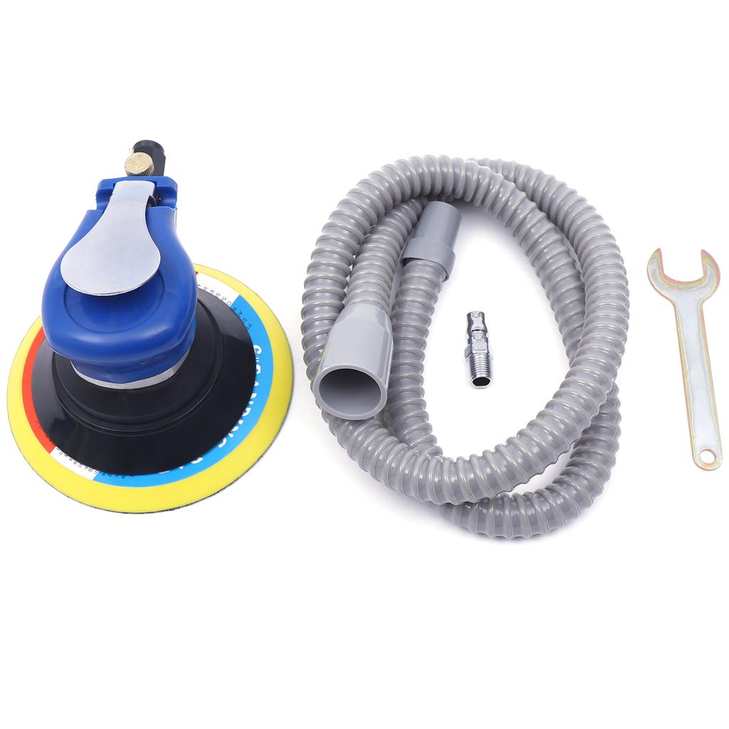 6 Inch Pneumatic Orbital Sander Air Sanding Machine 10000rpm Air Palm Random Orbital Sander for Car Wood Metal Sanding Polishing