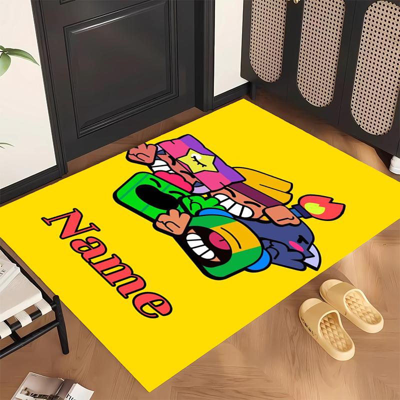 Brawl Stars (5) Personalized Name Office Carpet Stylish Decor for Living Room Bedroom Kitchen