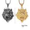 Kreativer Titan-Edelstahl Wolf & Leopard Kopf Anhänger Ring Schmuck