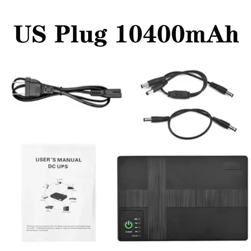 DC UPS Battery Backup 10400mAh 5V 9V 12V 2A 15V 24V 1A Output Uninterruptible Power Supply 85‑265V UPS Battery Backup hot sell