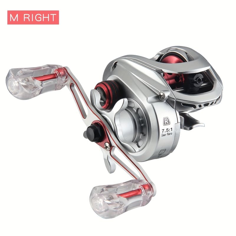 

Катушка-капля для дальнего заброса, металлическая, без зазоров, с высокоскоростным передаточным числом, инструмент для рыбалки на открытом воздухе, подходит для соленой и пресной воды Right красный
