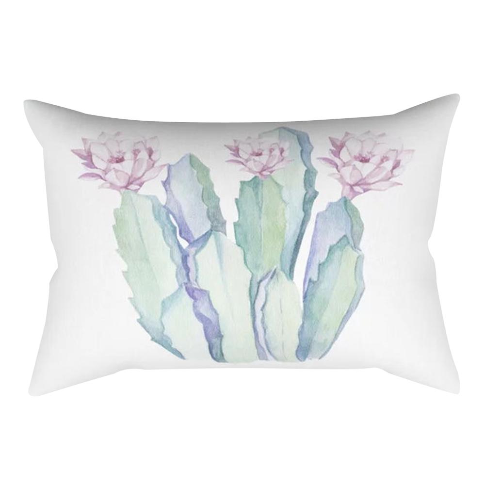 Plant Light Decorative Pillowcase Cactus Bedroom Living Room Sofa Chair Car Cushion Cover 30x50cm Home Decor Pillowcase