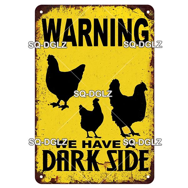 SQ-DGLZ Placă metalică vintage de avertizare Ouă de găini Placă de tablă Placă pentru magazin Home Bar Decor de perete Autocolant Placă de decorare Poster
