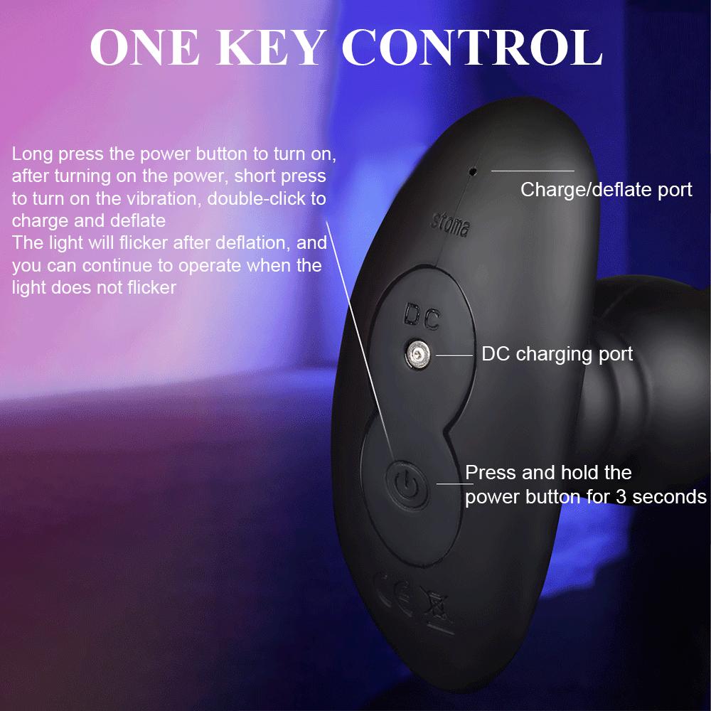 Wireless Remote Control Male Prostate Massager Inflatable Anal Plug Vibrating Butt Plug Anal Expansion Vibrator Sex Toy for Men