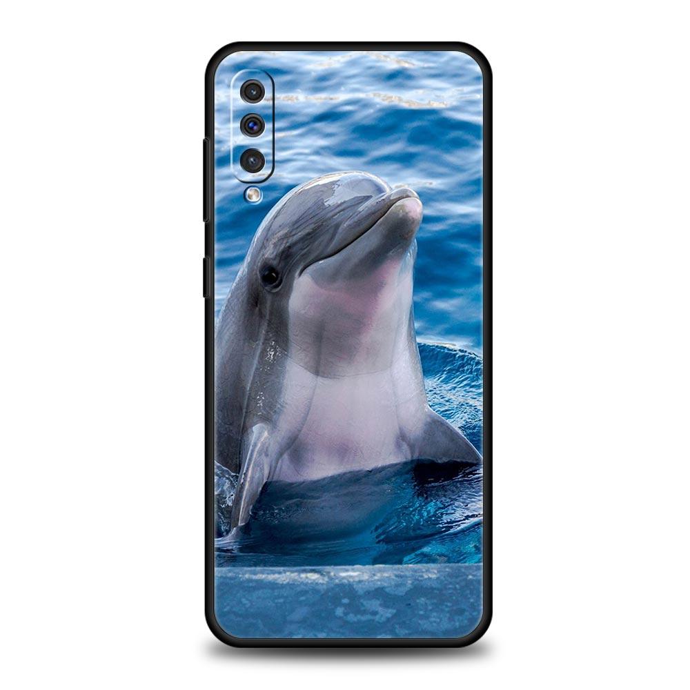 Ocean Animal Dolphin Phone Case for Samsung Galaxy A52 5G A12 A70 A50 A40 A20s A30 A10s A20e A10 A22 A72 A32 A02 A42 A04S Cover