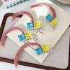 2Pcs Funny Silly Hair Clip Female Anime Cosplay Wig Small Braid Side Bangs Duckbill Clip Side Clip Cute Hair Accessories Gifts