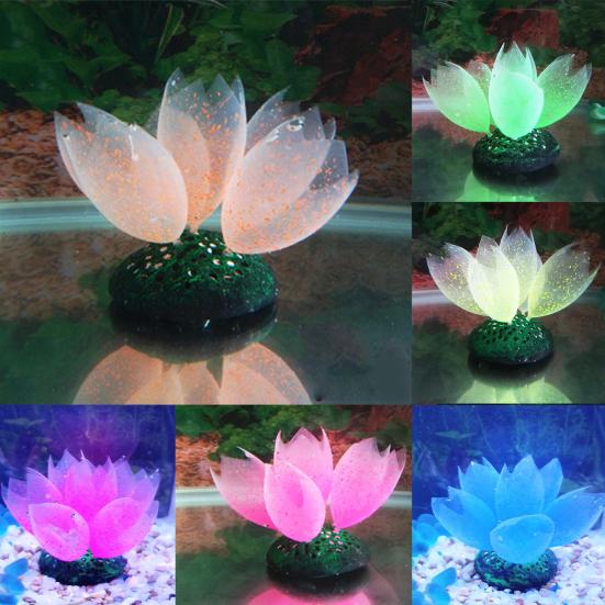 Fluorescent Coral Plant Vivid Artificial Silicone Fish Tank Ornament Water Grass for Aquarium