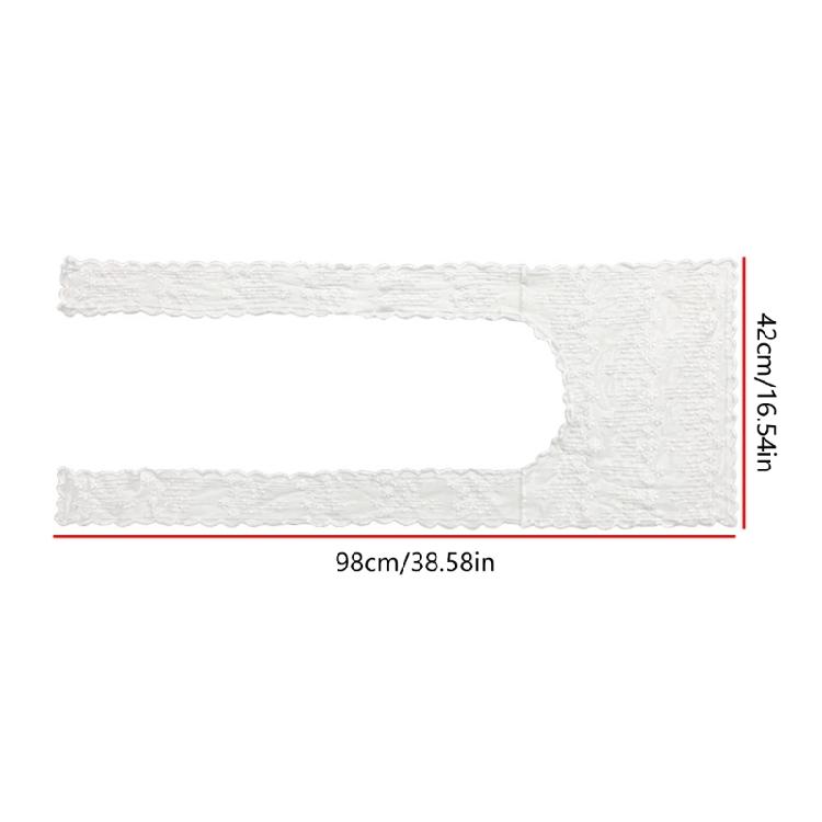 Women's Fashion Flower Lace Shawl Wrap Scarf Tie Knot Front Shoulder Covering Capelet Faux Collar Scarves Waist Belt