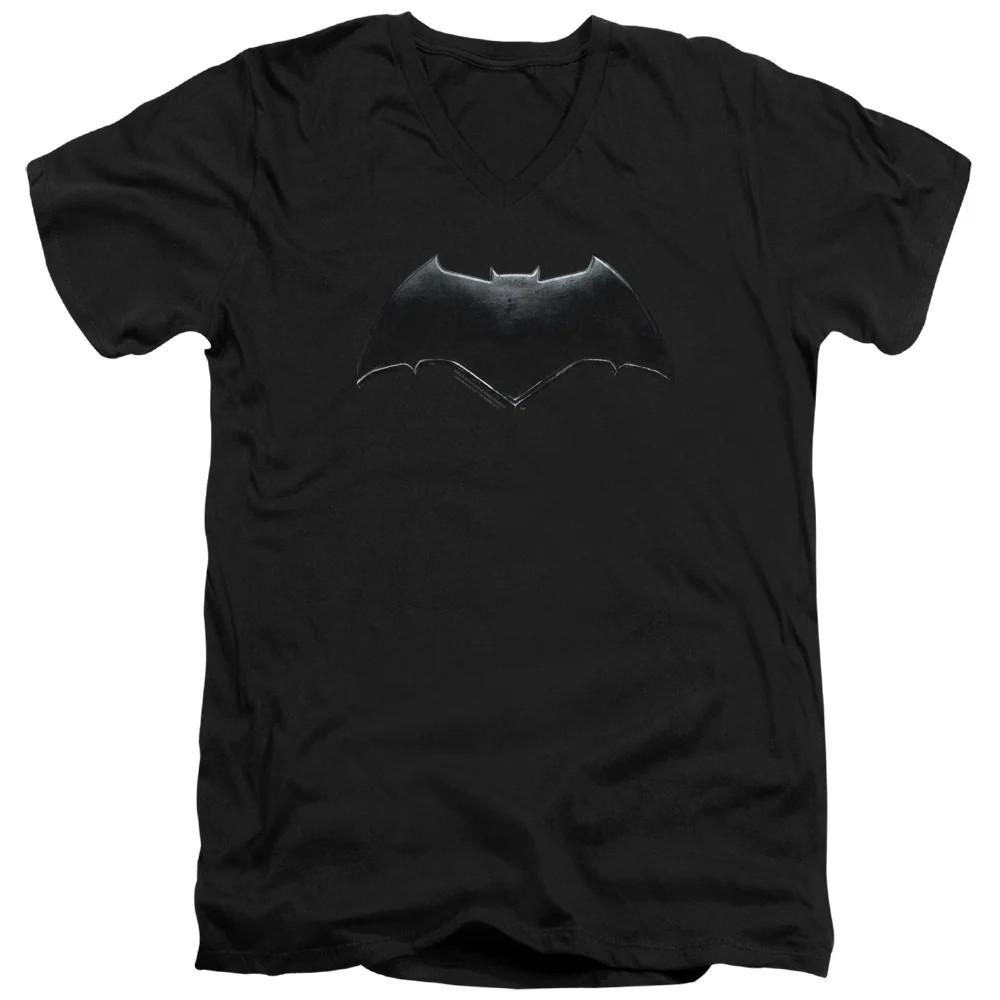 

Justice League Movie Batman Logo Mens Slim Fit V-Neck T Shirt Black L