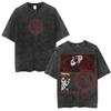 Anime Hellsing Alucard Cool Printing T Shirt Men Vintage Manga Tshirts Washed Cotton Tee Harajuku Male Casual Oversized T-shirt