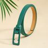 Stylish Adjustable PU Leather Waist Belt for Women Lightweight Thin Design Waistband for Casual Office Travel Outfit