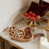 Wooden Snack Tray Cute Cheese Plate Small Appetizer Tray Serving Dish for Nuts Sausages Cupcakes Breadsticks Storage