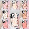 Pink Peaches Aesthetic Phone Case For iPhone 17 Air 15 16e 14 13 Pro Max Coque 12 11 Pro Max PLUS Cover