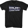 A And E Designs Back To The Future Chrome Logo Black T-Shirt