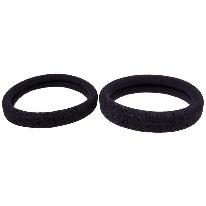 

TEXU (40 Thick Black Hair Loops)-Elastic Hair Band, No Crease, Elastic Large Cotton Elastic, No Trace Ponytail Holder чёрный