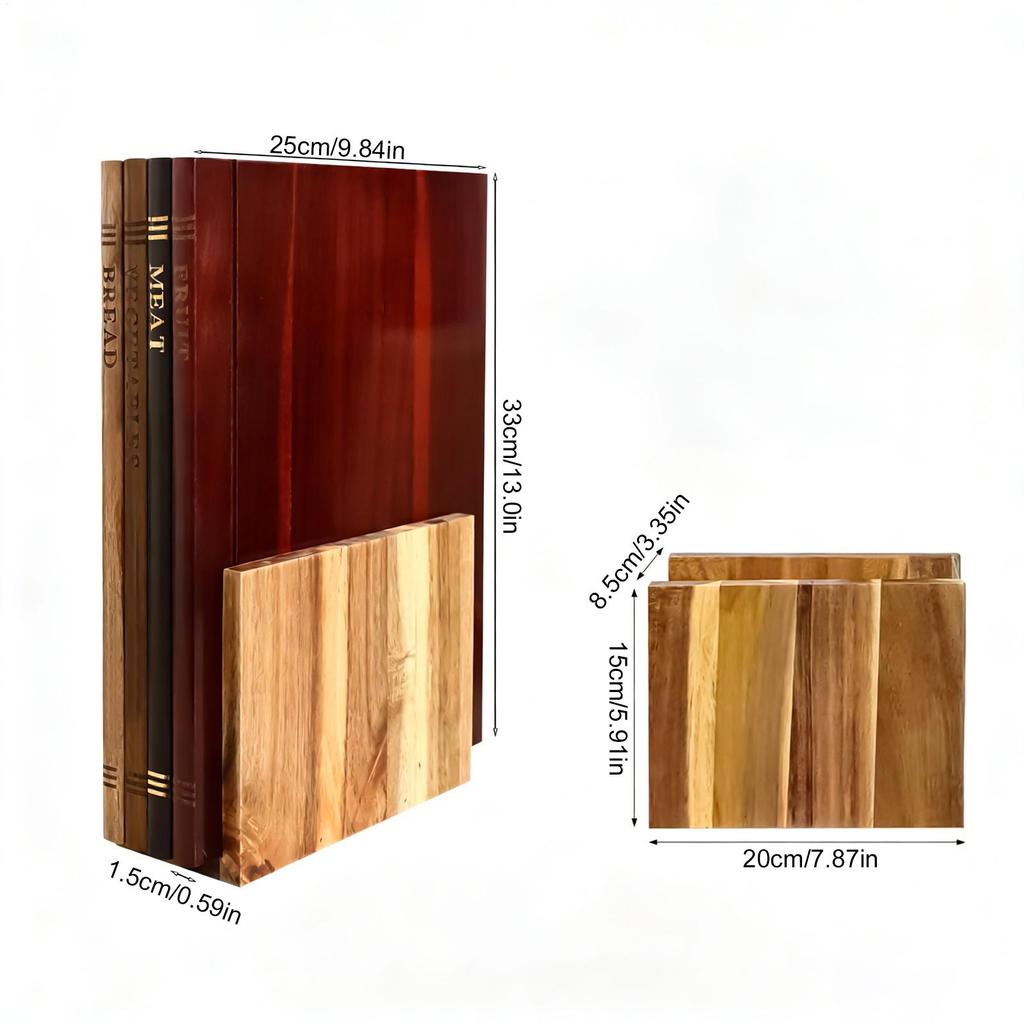 Book Cutting Board Set 4 Piece Wooden Chopping Mat with Stand Wooden Book Cutting Board Set for Charcuterie Kitchen Home