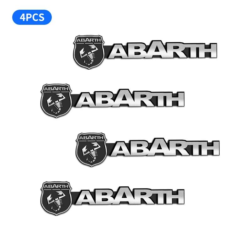 2/4Pcs 3D Aluminum Car Audio Stereo Speaker Badge Emblem Sticker For Abarth Punto 124 125 500 Fiat Viaggio Car Accessory