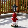 Solar Resin Garden Light with Frog Puppy Design Cute Animal Statue for Yard Patio Balcony Auto On/Off Waterproof Fade-Resistant Unique Outdoor