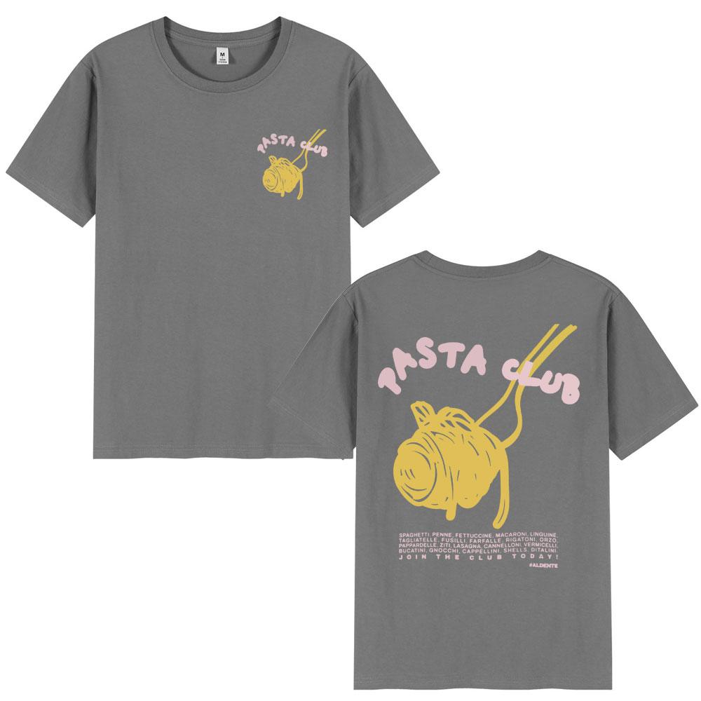 Pasta Club T-shirt Retro Delicious Foodie Design Fashion Print T Shirt Men's Women Oversized Summer Hip Hop Oversized T-shirts