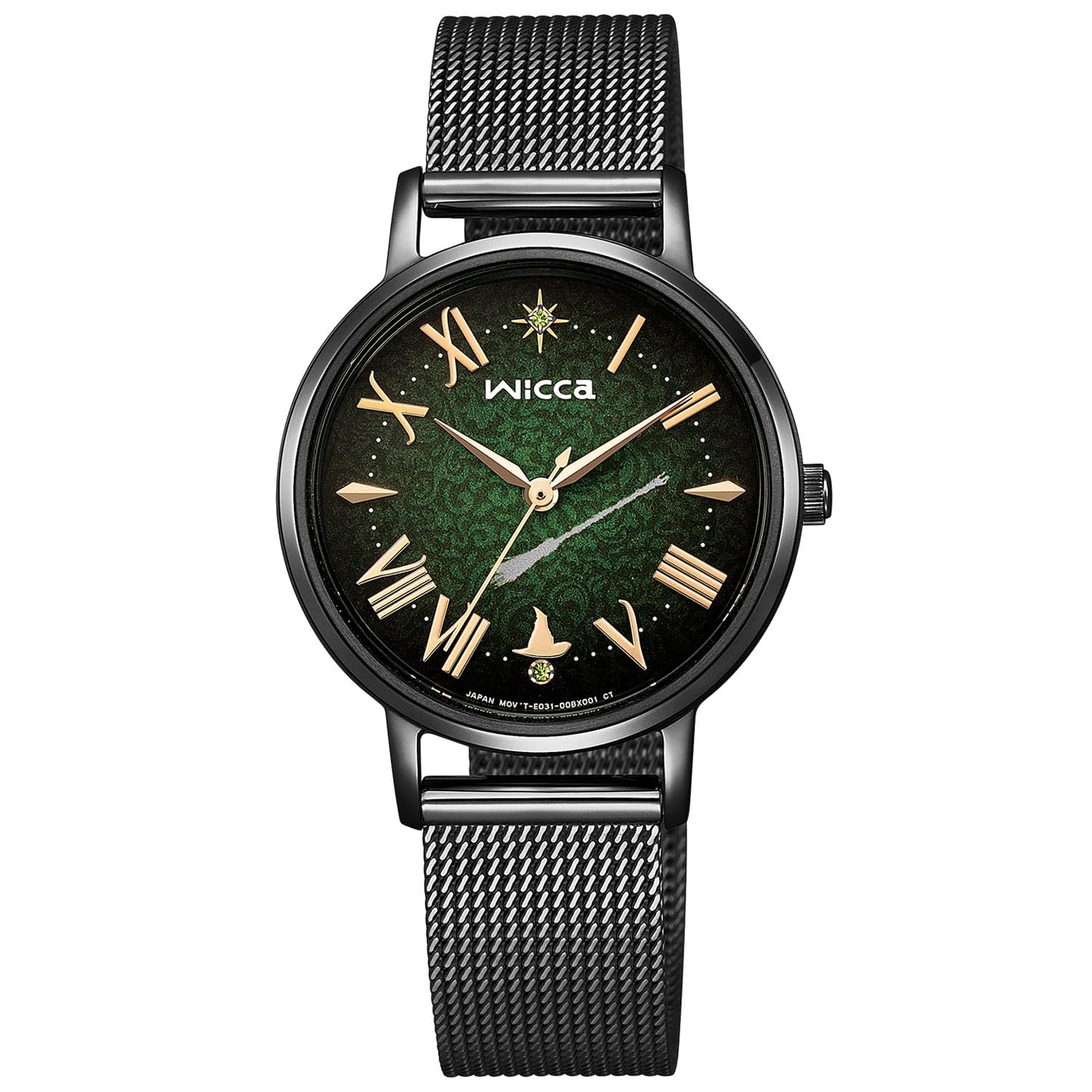 

Wicca Witch The Two UNIVERSAL Limited Elphaba Model Solar [Citizen] Watch, Wicked Witches, Edition, (Green), Tech, Black, KP5-140-41 чорний