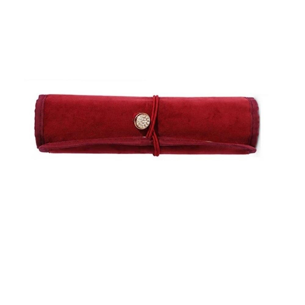 Sac de rangement pour bijoux enroulable Sac de rangement pour bijoux portable Utilisation en voyage en extérieur